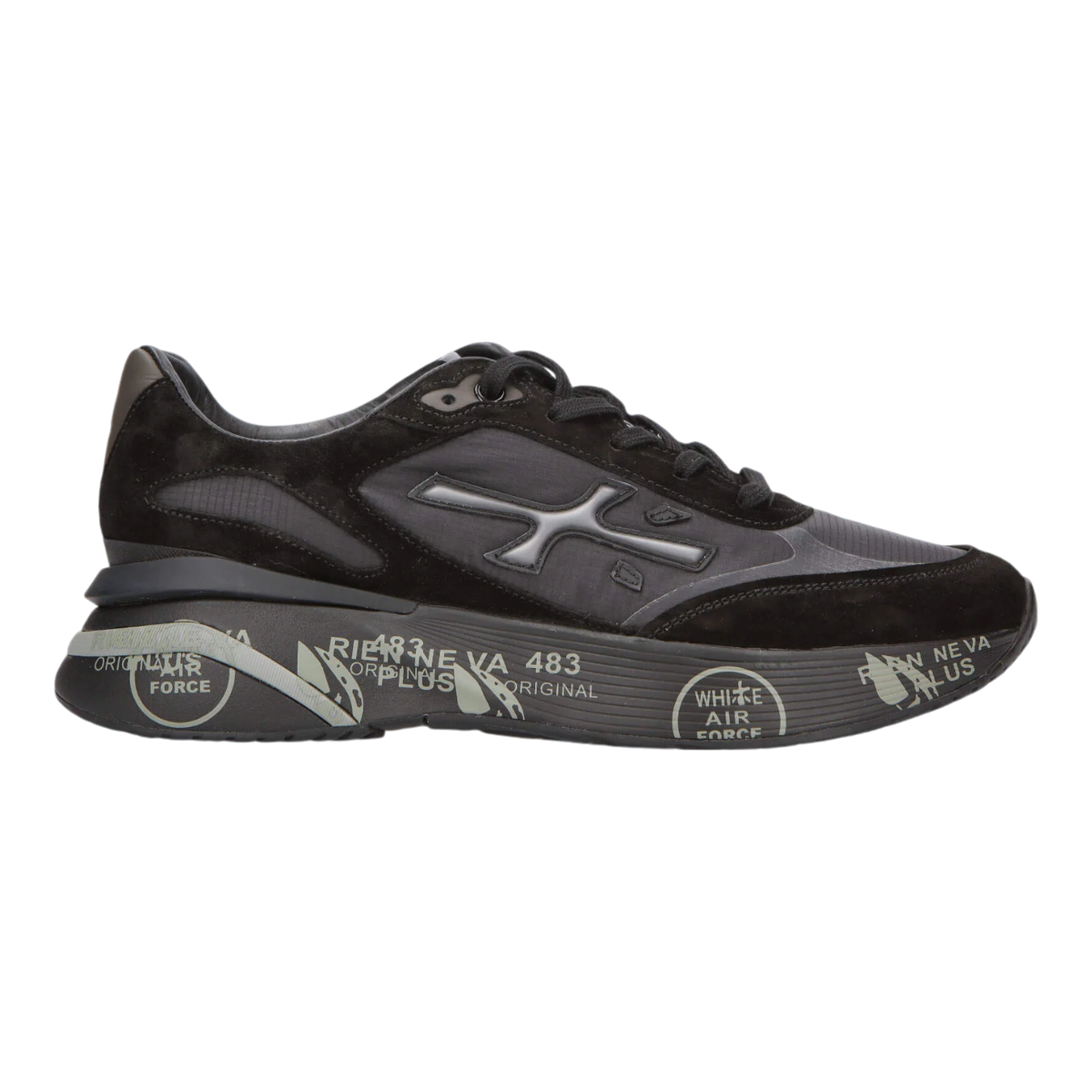 Premiata Italian Premium Sneakers Black Moerun-6445