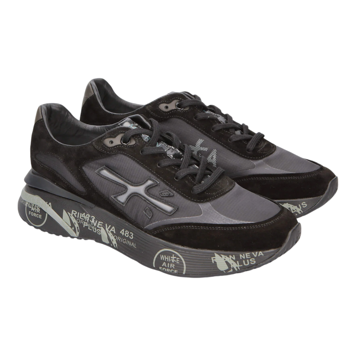 Premiata Italian Premium Sneakers Black Moerun-6445