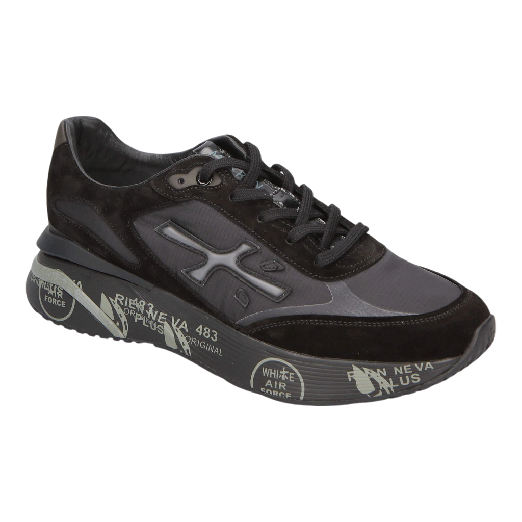 Premiata Italian Premium Sneakers Black Moerun-6445