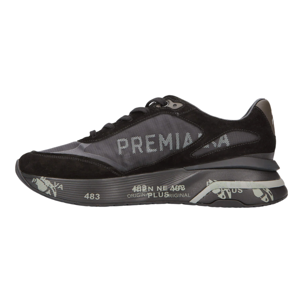 Premiata Italian Premium Sneakers Black Moerun-6445