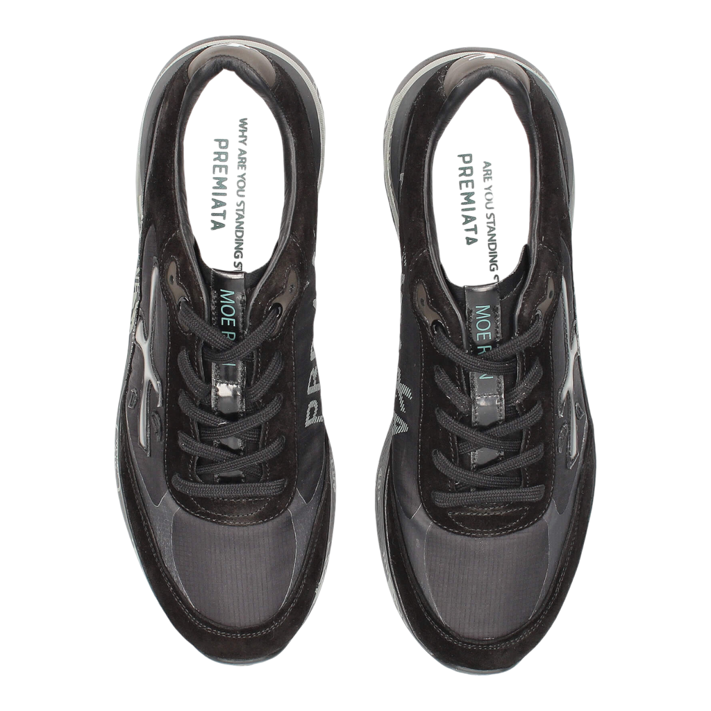 Premiata Italian Premium Sneakers Black Moerun-6445