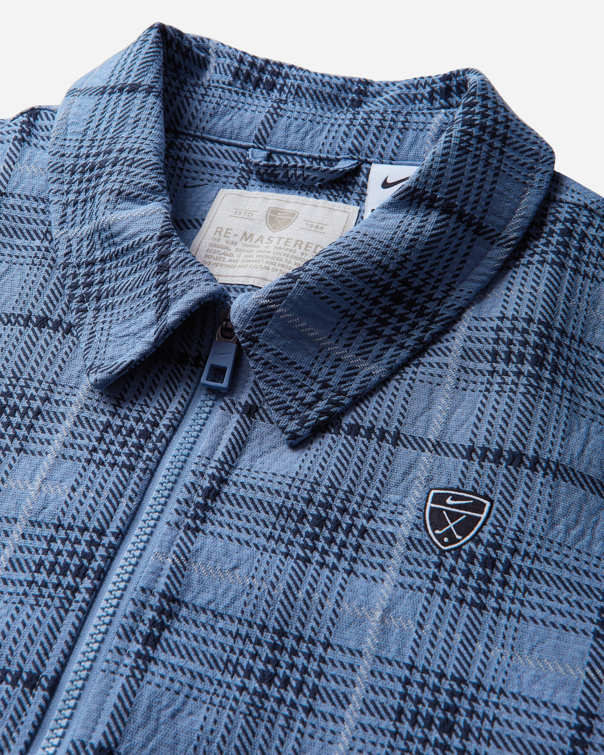 Men's Tartan Loose Jacket Work Blue / Black