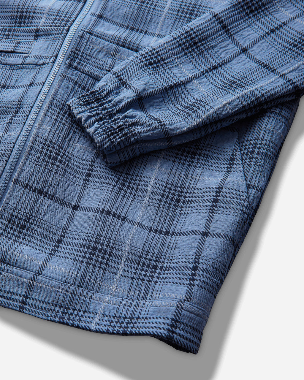 Men's Tartan Loose Jacket Work Blue / Black