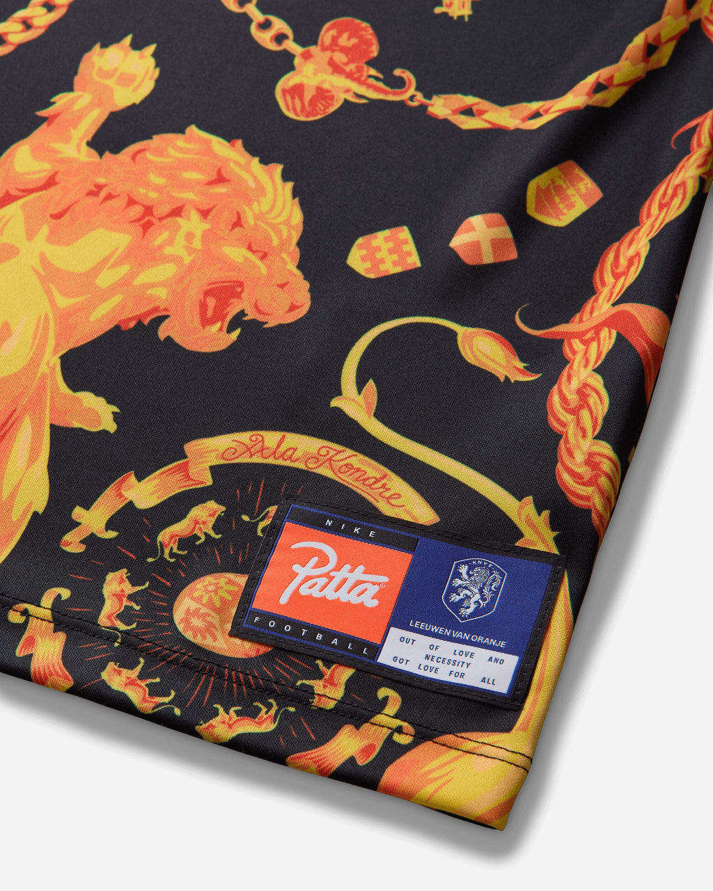 Netherlands x Patta Academy Pro Shortsleeve Soccer Top Black / White