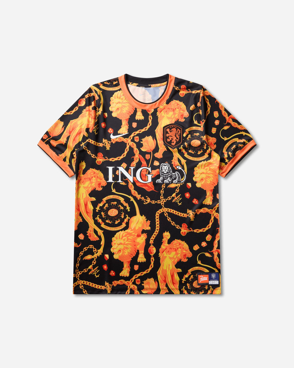 Netherlands x Patta Academy Pro Shortsleeve Soccer Top Black / White