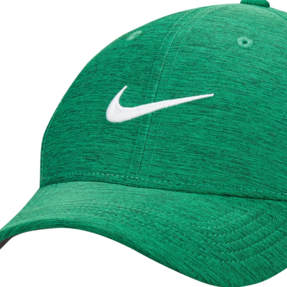 Nike Dri-FIT Club Structured Heathered Cap - Stadium Green/Vintage Green/White