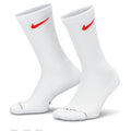 Nike Everyday Elevated Crew Socks (3 Pairs) - White/Red