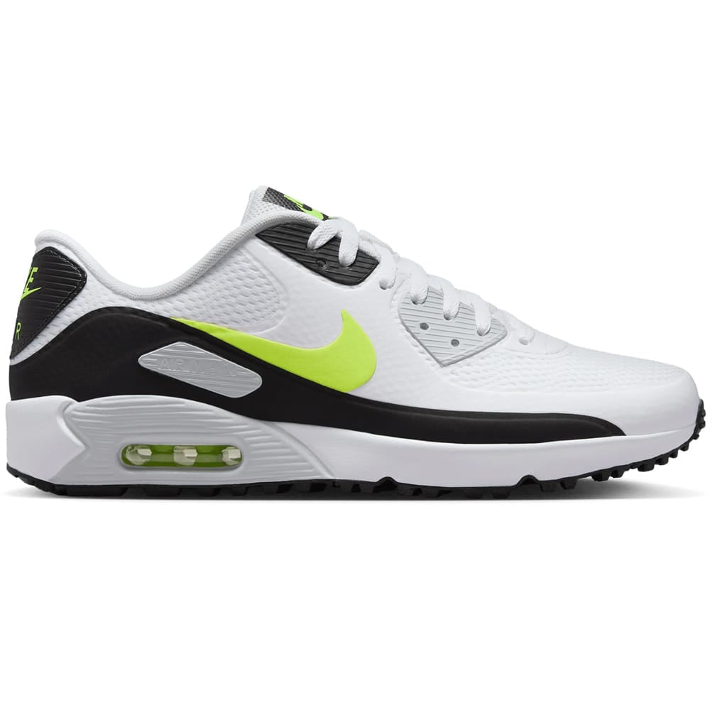 Nike Golf Air Max 90 G Waterproof Spikeless Shoes - White/Hot Lime