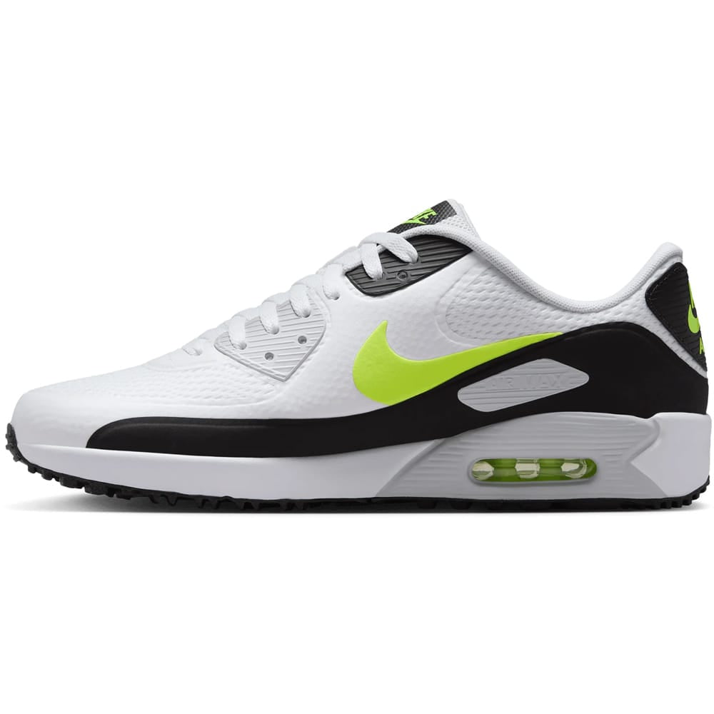 Nike Golf Air Max 90 G Waterproof Spikeless Shoes - White/Hot Lime