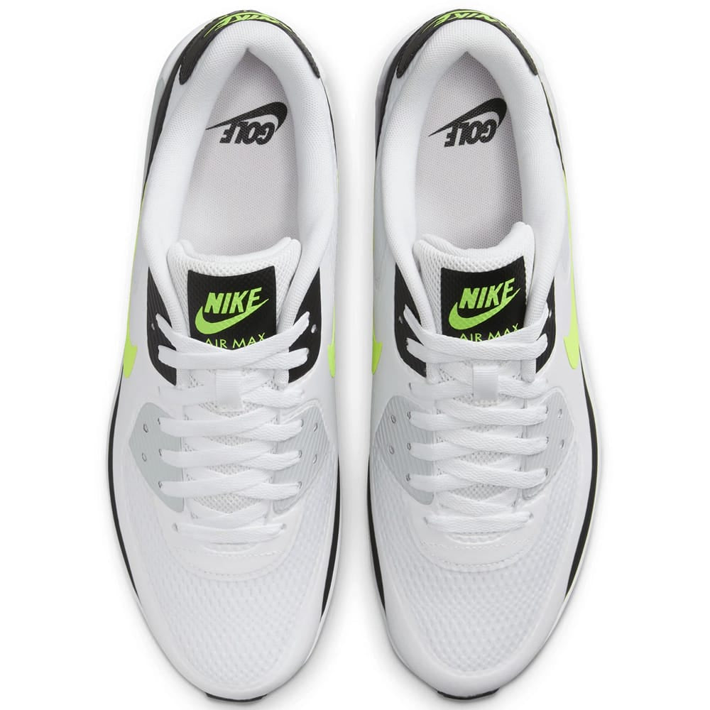Nike Golf Air Max 90 G Waterproof Spikeless Shoes - White/Hot Lime