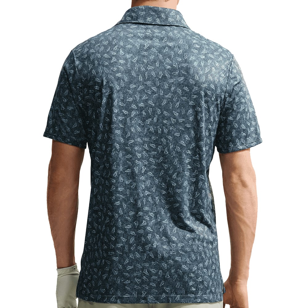Nike Par Dri-Fit Grass Print Polo Shirt - Black