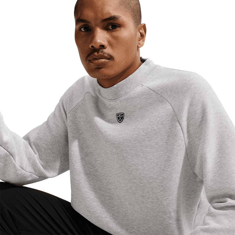 Nike Par Therma-Fit Crew Neck Pullover - Wolf Grey/White/Black
