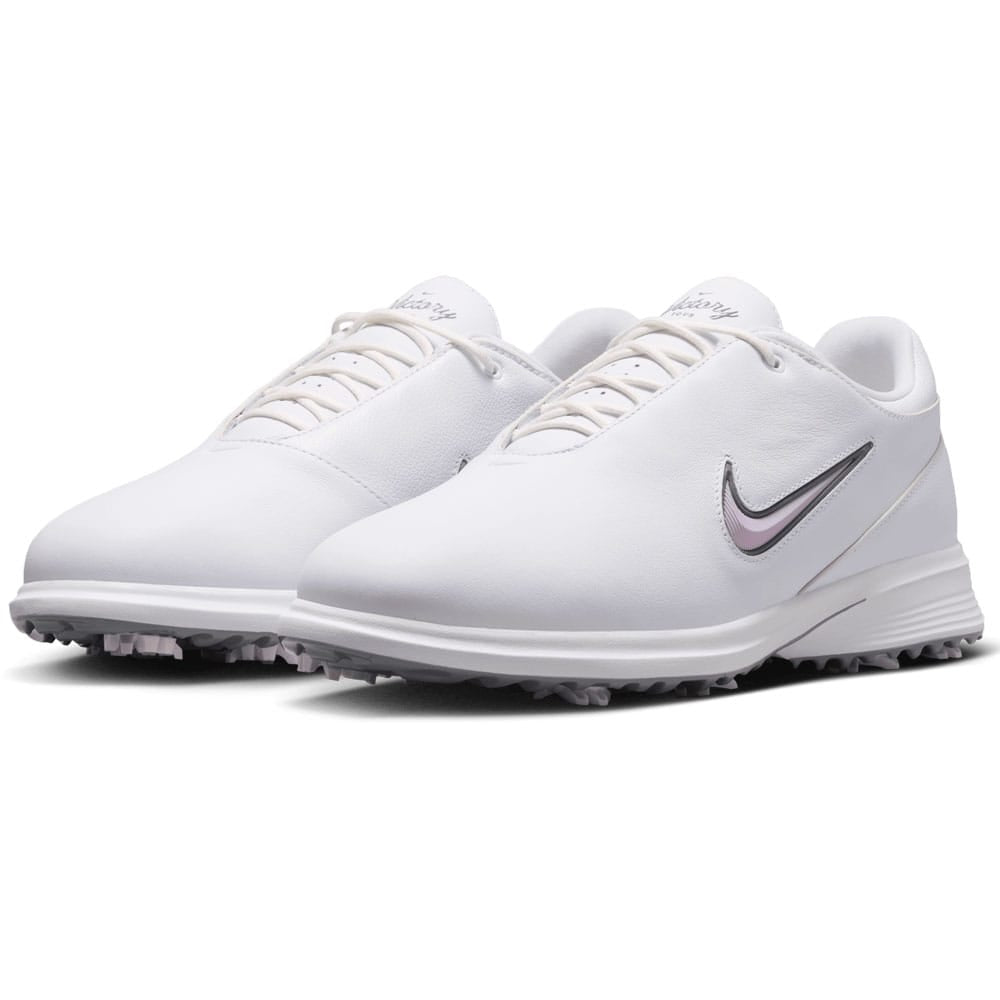 Nike Victory Tour 4 Spiked Shoes - White/Bleached Lilac/White/Cool Grey