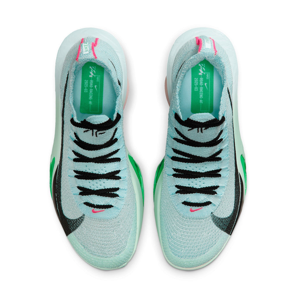 Women's Alphafly 3 Running Shoes Glacier Blue / Mint Foam / Green Shock / Black