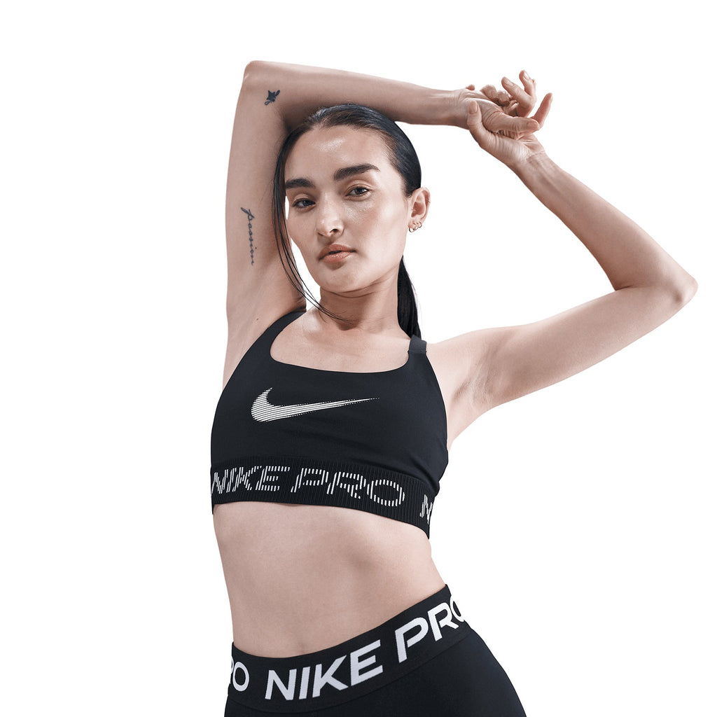Women's Light-Support Sports Bra Black / White