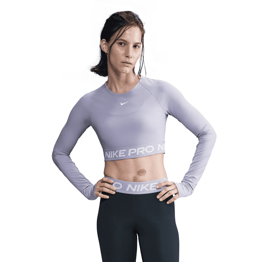Women's Pro Dri-FIT Cropped Top Lilac Ice / White