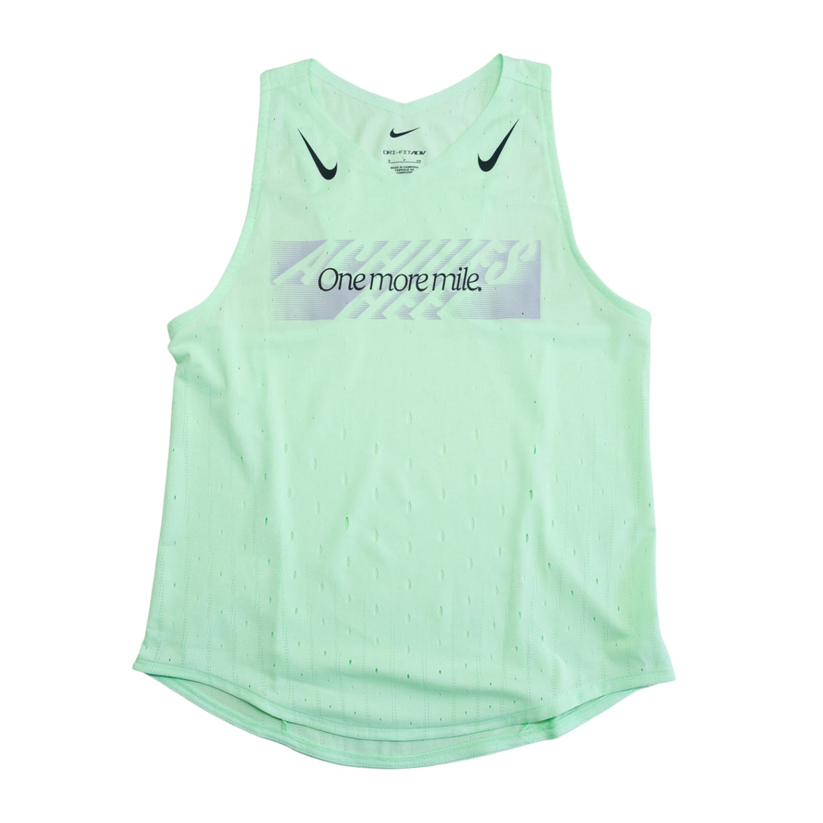 x Achilles Heel Women's 'One More Mile' AeroSwift ADV Running Vest Vapour Green / Black