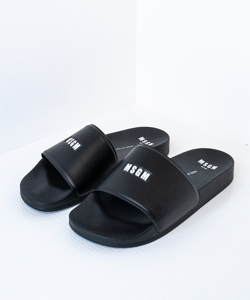Pool slippers with MSGM micro logo Black