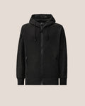C.P. Company Diagonal Raised Fleece Goggle Hoodie in Black