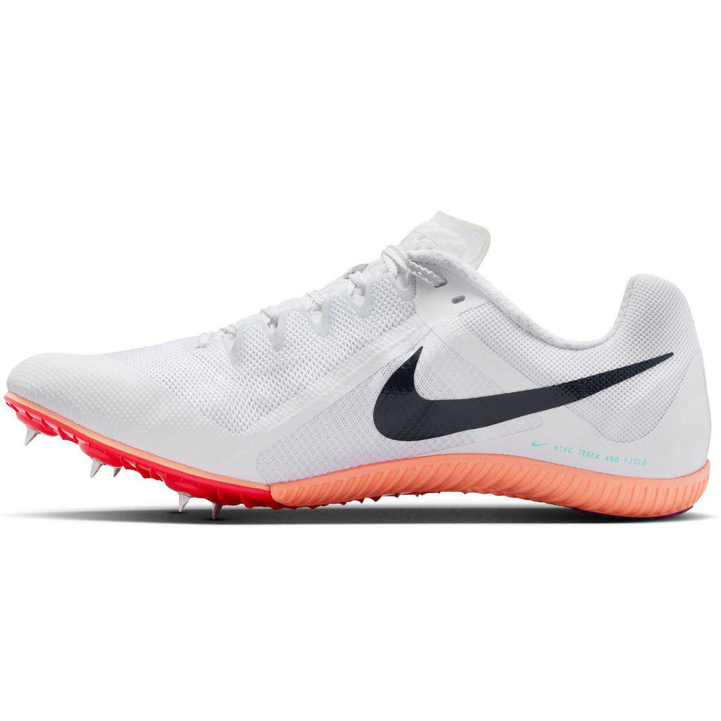 Zoom Rival Multi Running Spikes White / Obsidian / Bright Crimson