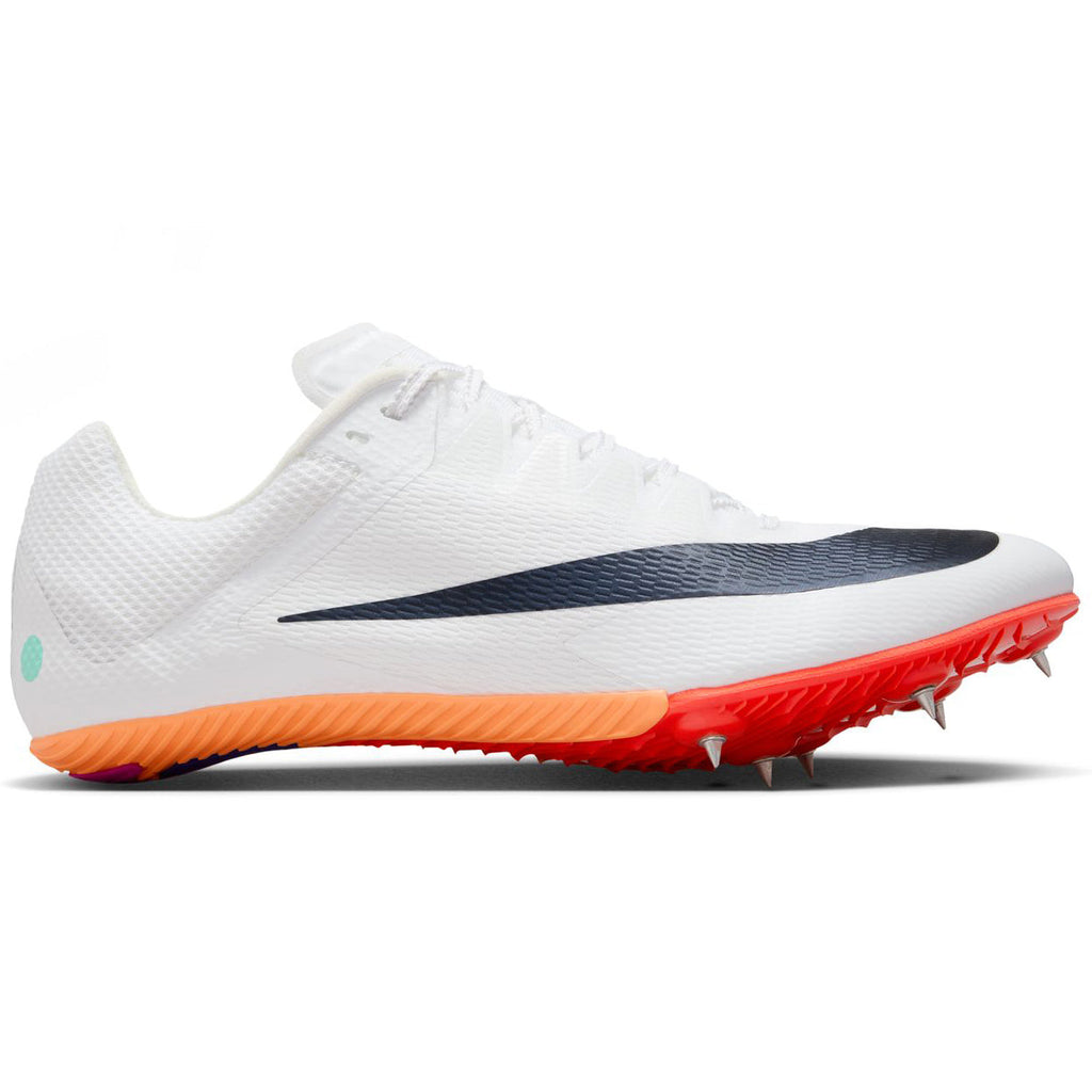 Zoom Rival Sprint Running Spikes White / Obsidian / Bright Crimson / Hyper Turquoise