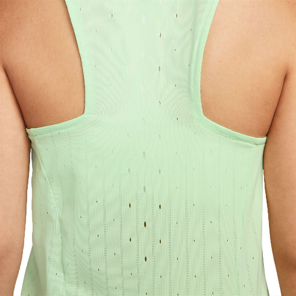 x Achilles Heel Women's 'One More Mile' AeroSwift ADV Running Vest Vapour Green / Black