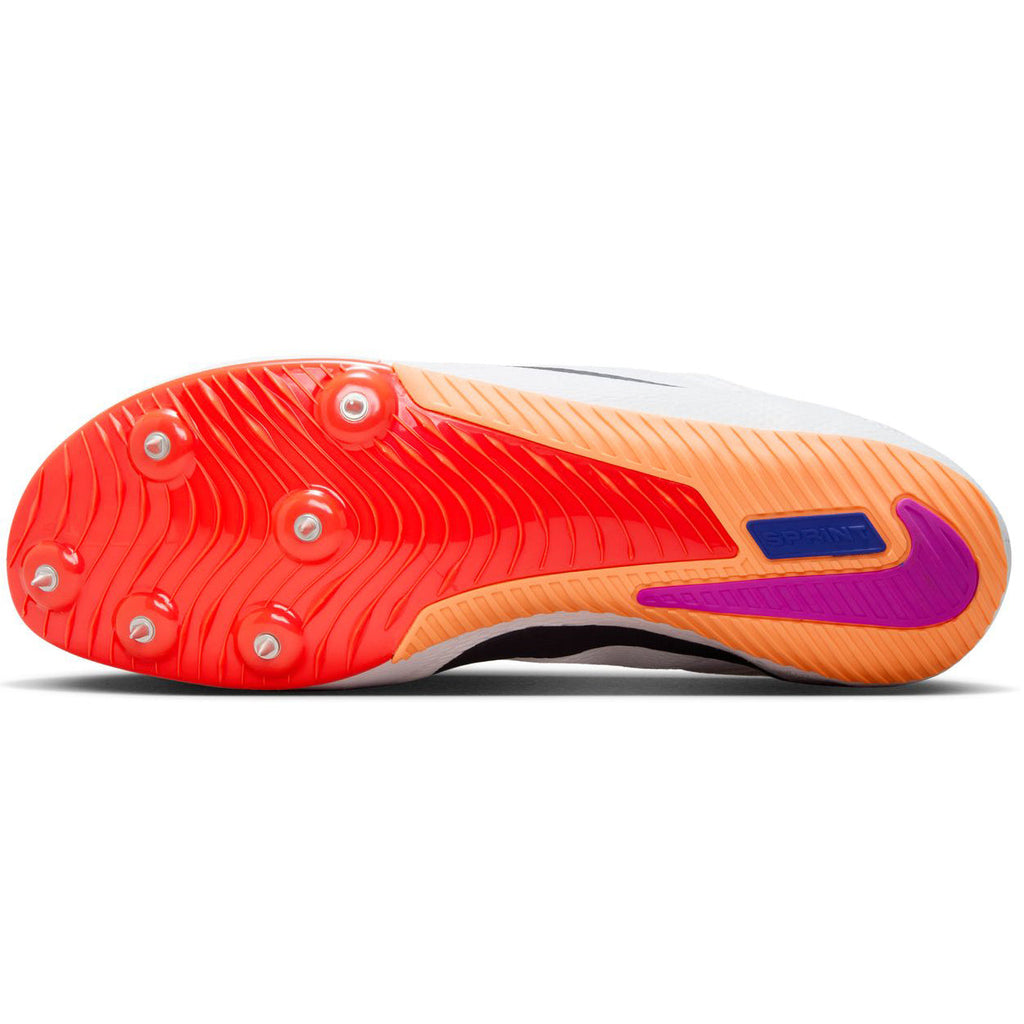 Zoom Rival Sprint Running Spikes White / Obsidian / Bright Crimson / Hyper Turquoise
