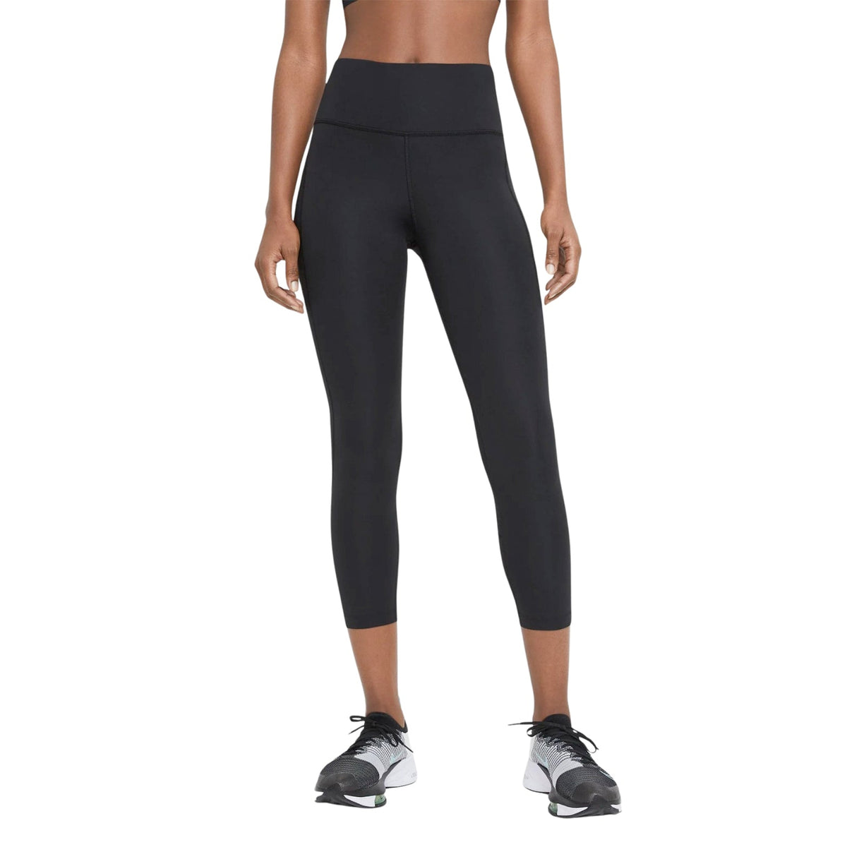 Nike Women's Fast Mid-Rise Crop Running Tights Black