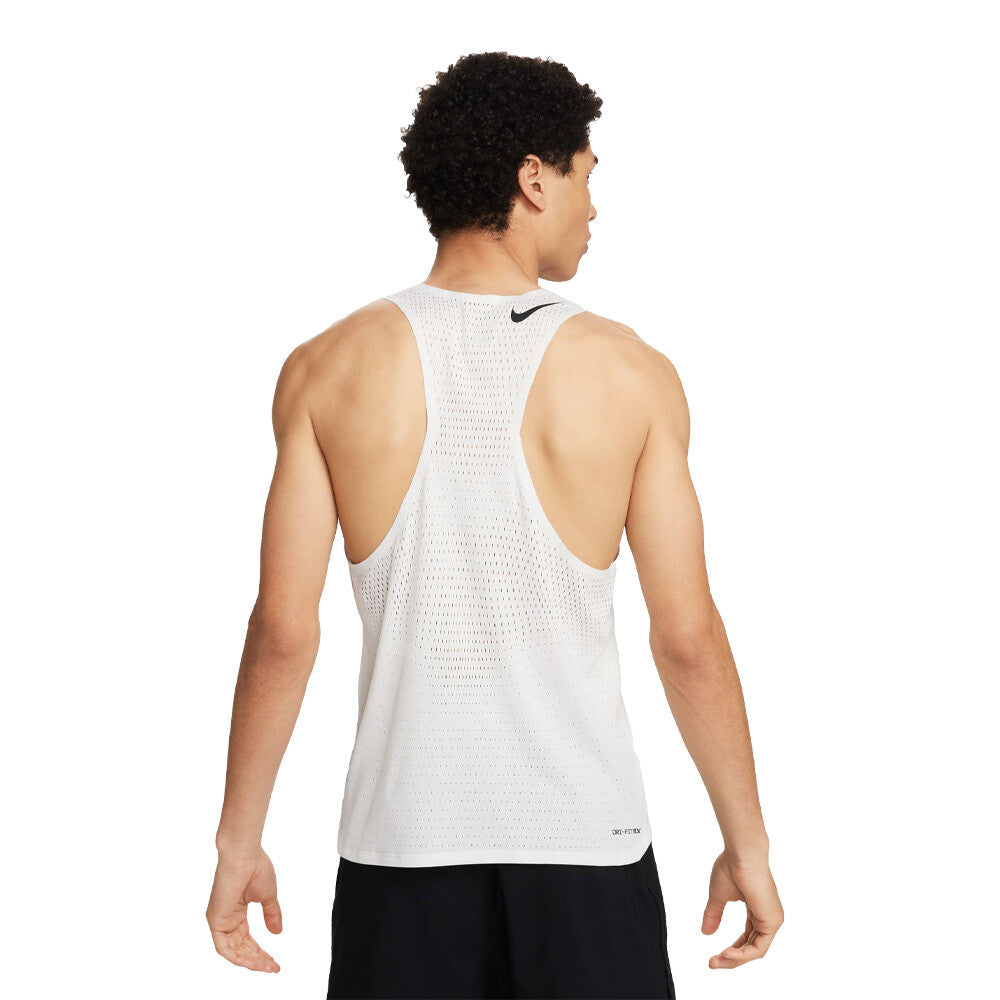 x Achilles Heel Men's 'One More Mile' AeroSwift ADV Running Vest Summit White / Black