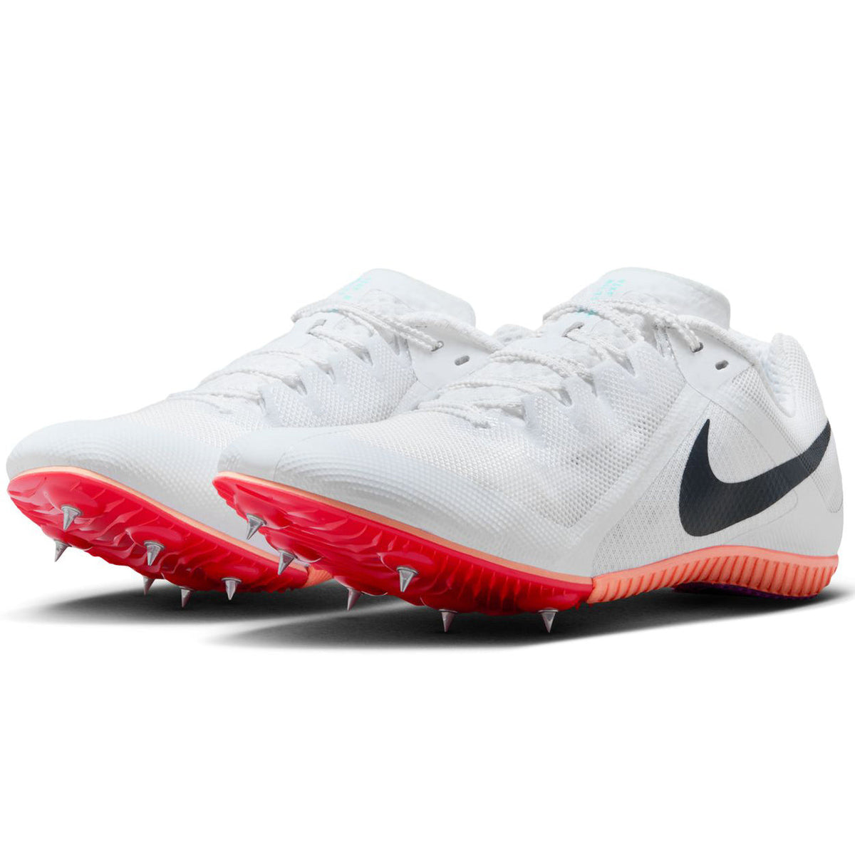 Zoom Rival Multi Running Spikes White / Obsidian / Bright Crimson