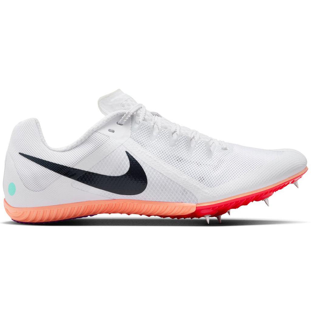 Zoom Rival Multi Running Spikes White / Obsidian / Bright Crimson