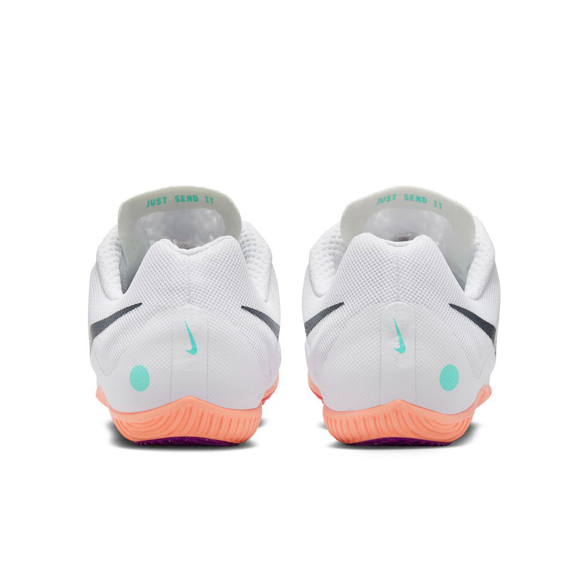 Zoom Rival Multi Running Spikes White / Obsidian / Bright Crimson