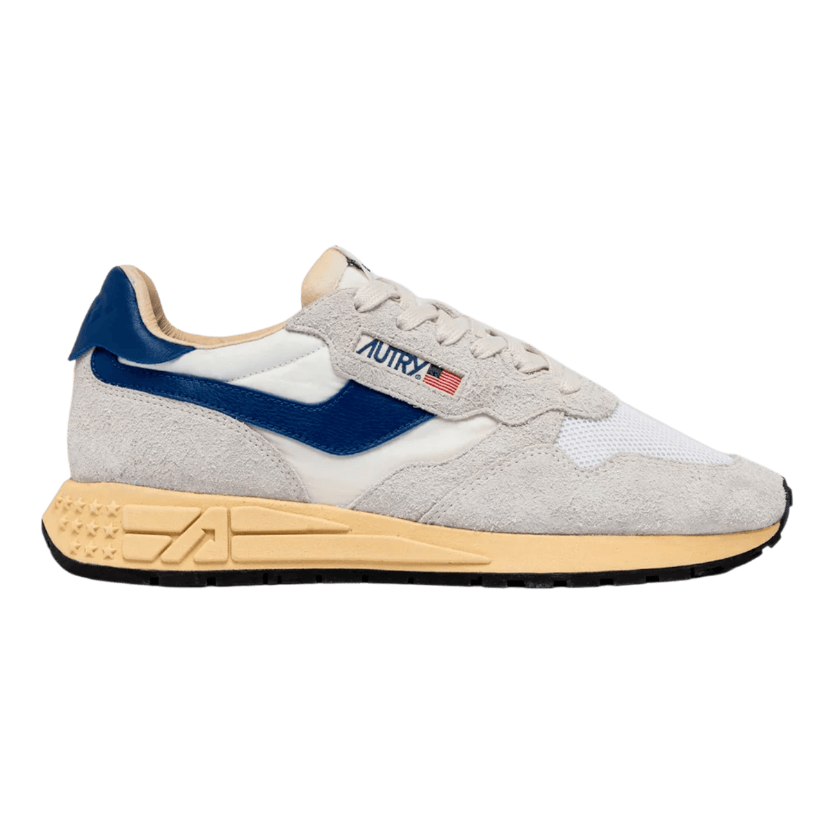 Autry Running Reelwind Low Man Suede White/Royal Blue WWLM-UT01
