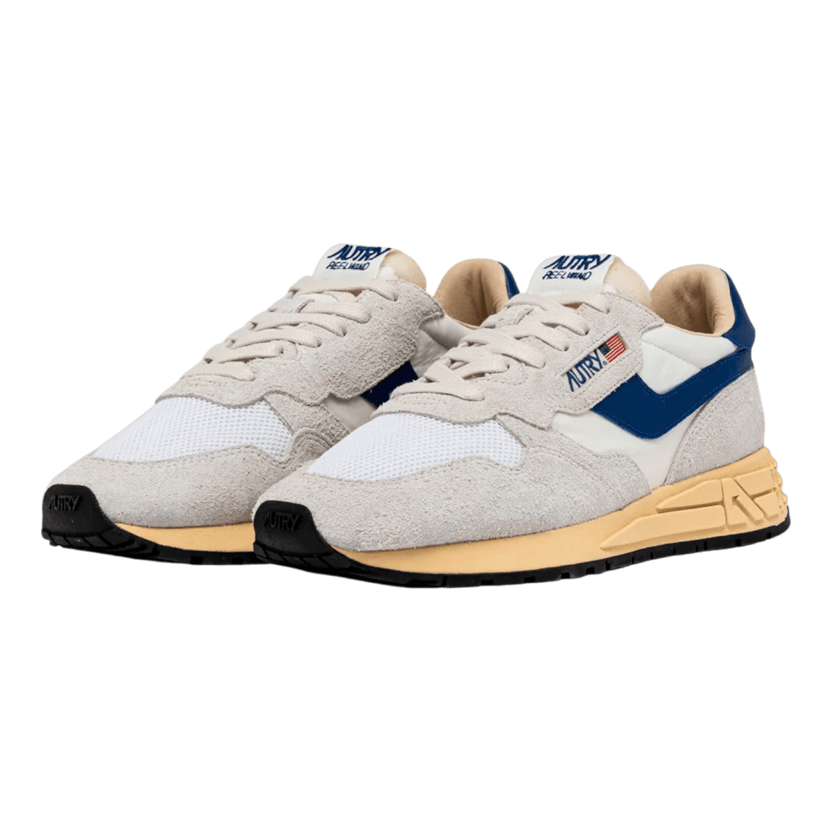 Autry Running Reelwind Low Man Suede White/Royal Blue WWLM-UT01