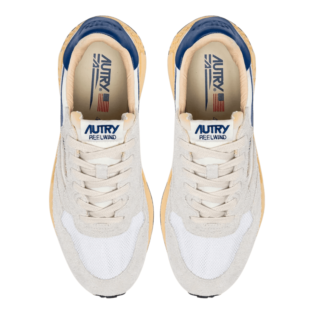 Autry Running Reelwind Low Man Suede White/Royal Blue WWLM-UT01