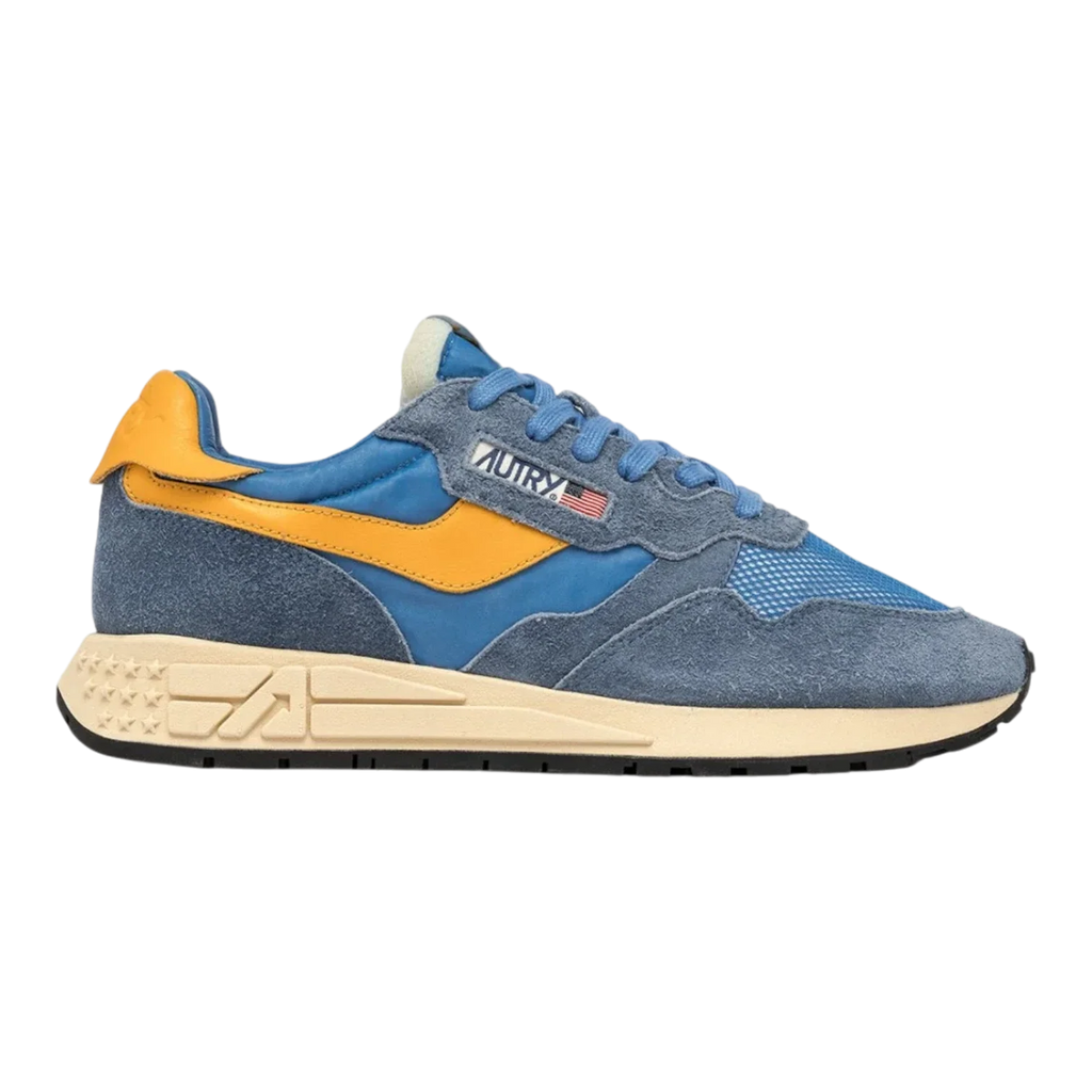 Autry Running Reelwind Low Man Sneakers in Cemble and Gold Fushion Nylon And Suede Men WWLM-UT02