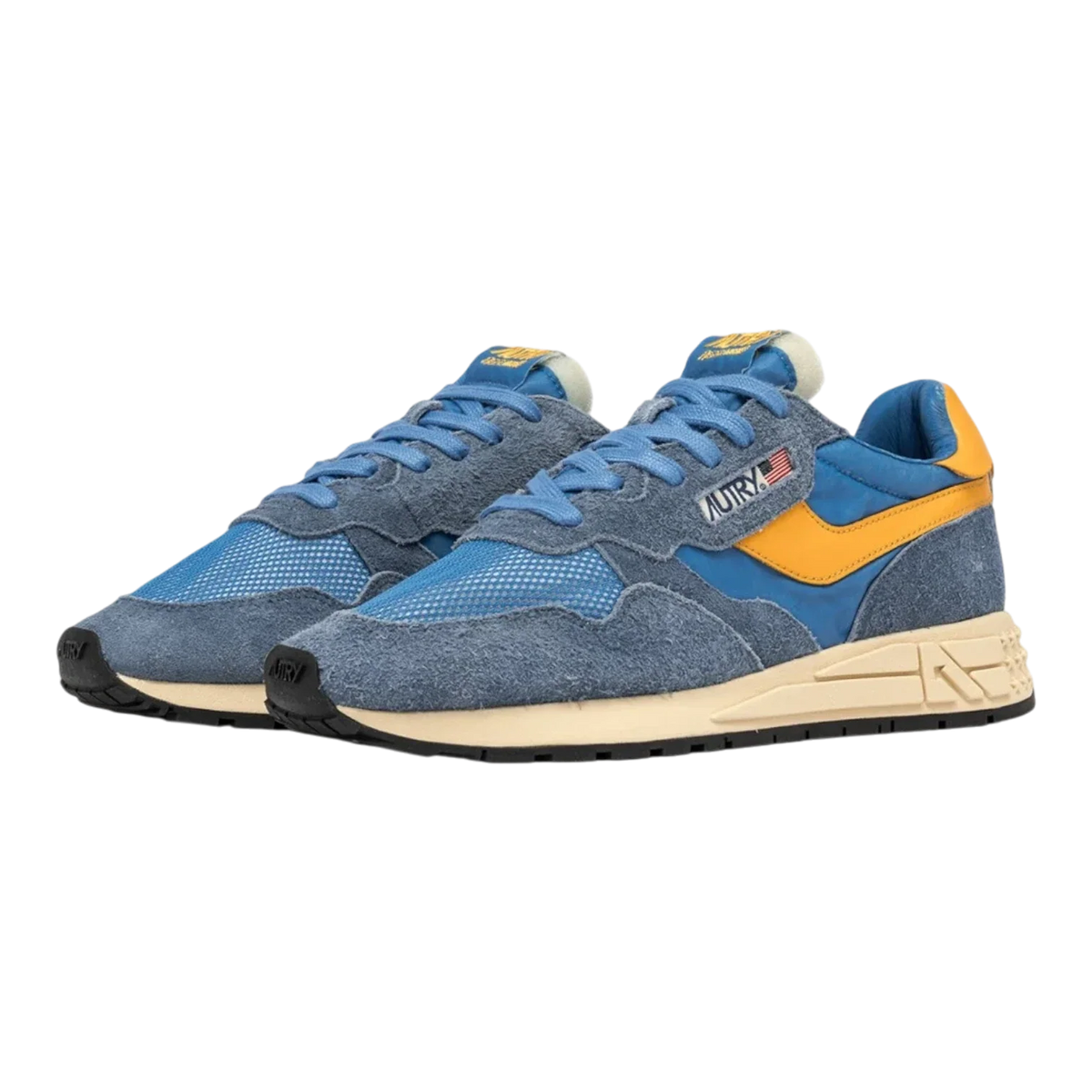 Autry Running Reelwind Low Man Sneakers in Cemble and Gold Fushion Nylon And Suede Men WWLM-UT02
