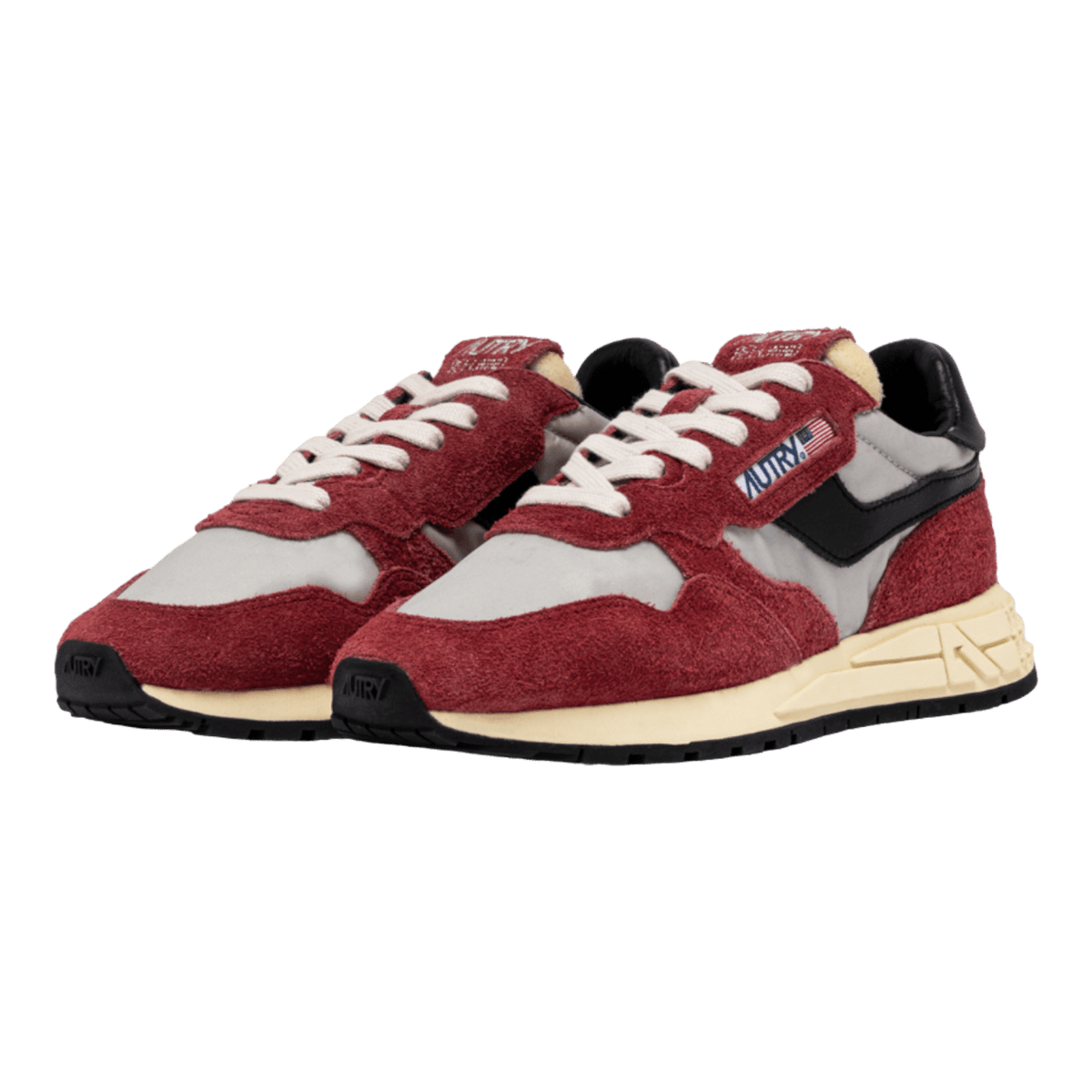 Autry Reelwind Low Red & Black Nylon and Suede for Women WWLW-HN07