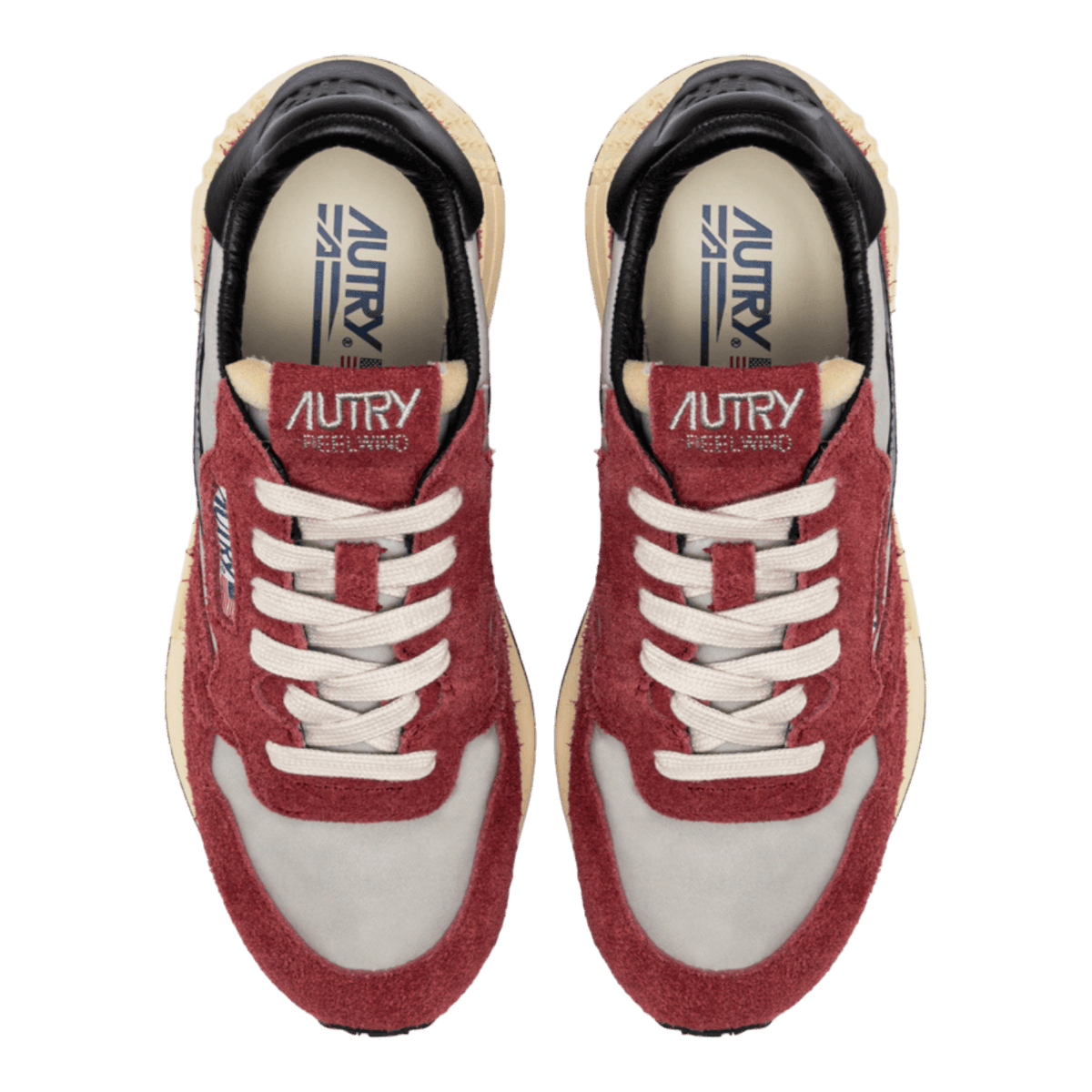Autry Reelwind Low Red & Black Nylon and Suede for Women WWLW-HN07