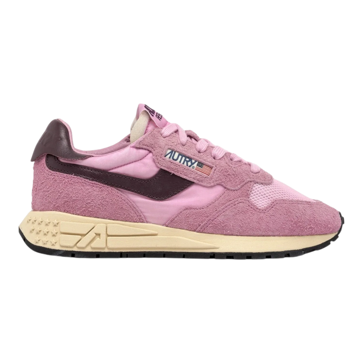 Autry Reelwind Low Sneakers in Roseate And Rose Suede And Nylon Women WWLW-UT11