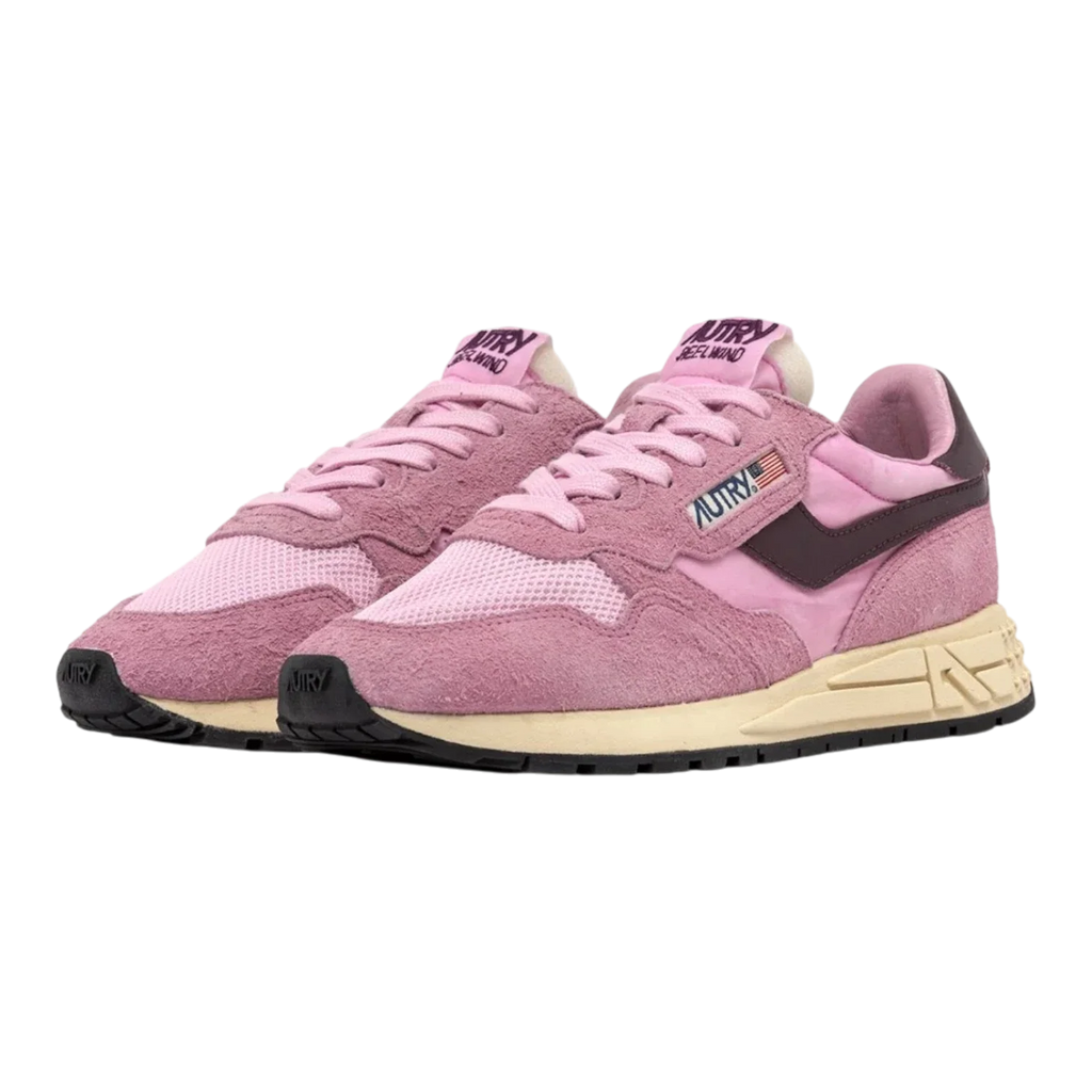 Autry Reelwind Low Sneakers in Roseate And Rose Suede And Nylon Women WWLW-UT11