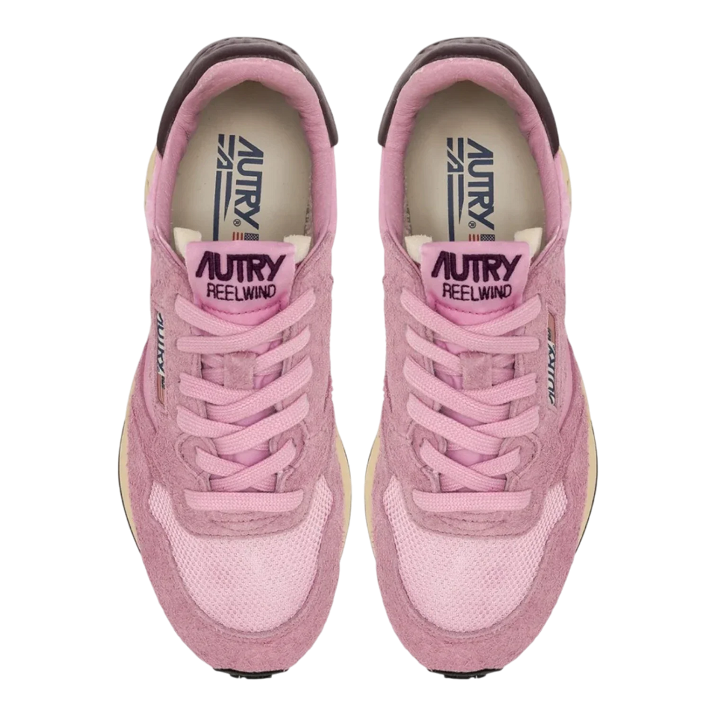 Autry Reelwind Low Sneakers in Roseate And Rose Suede And Nylon Women WWLW-UT11