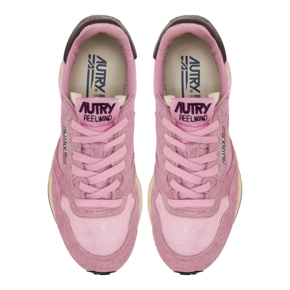 Autry Reelwind Low Sneakers in Roseate And Rose Suede And Nylon Women WWLW-UT11