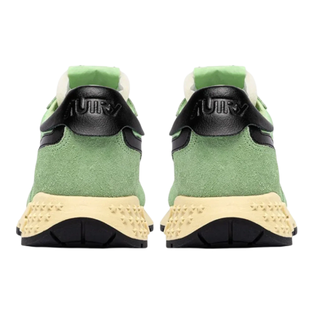 Autry Reelwind Low Sneakers In Pistachio And Black Nylon And Suede Women WWLW-UT40