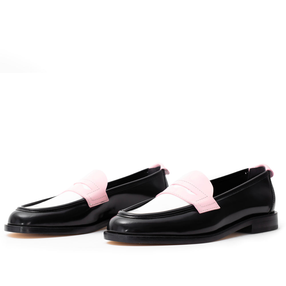 Women's Msgm Loafers Pink/Black/White