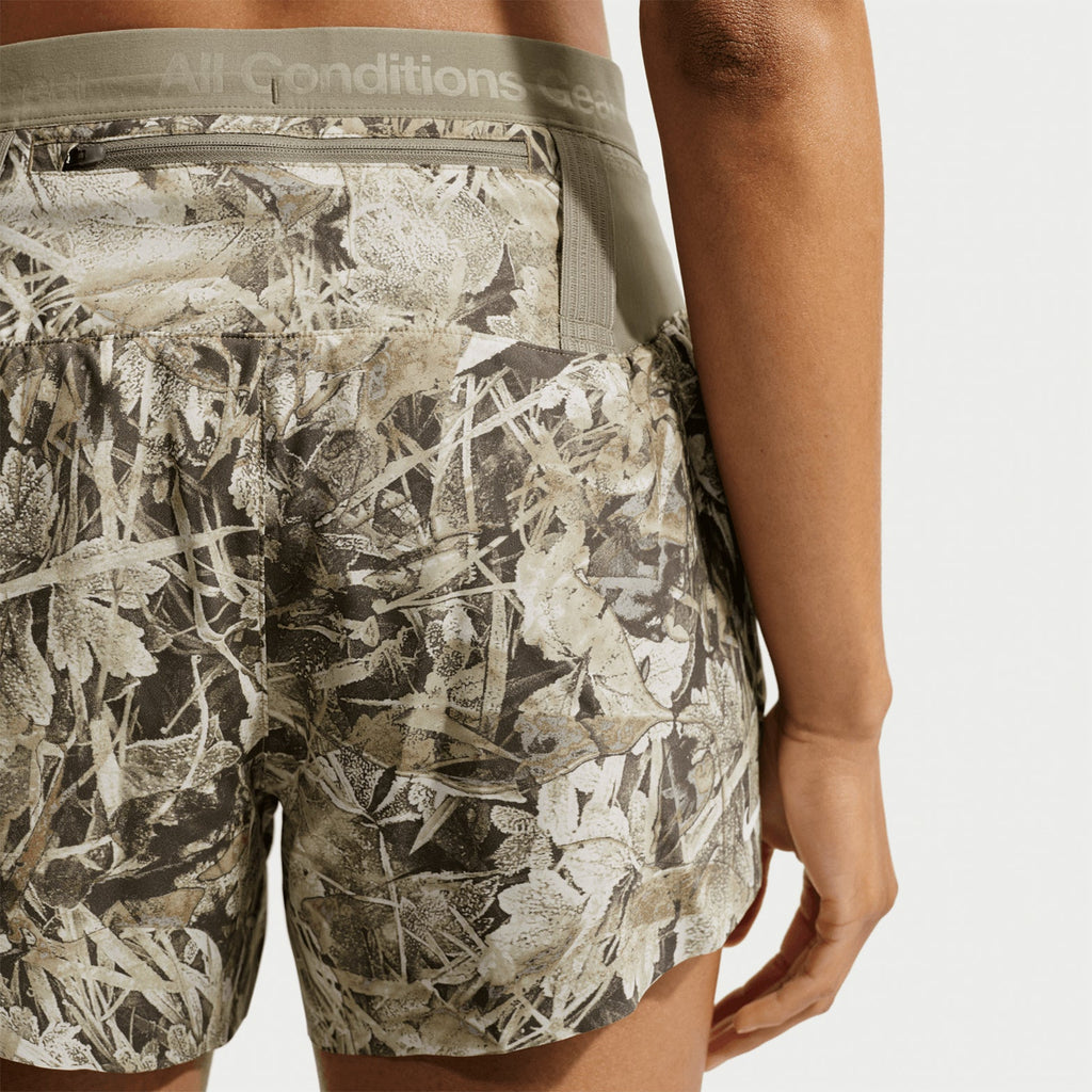 Women's ACG Chamo Camo Dri-FIT 10cm Brief-Lined Running Shorts Sequoia / Summit White