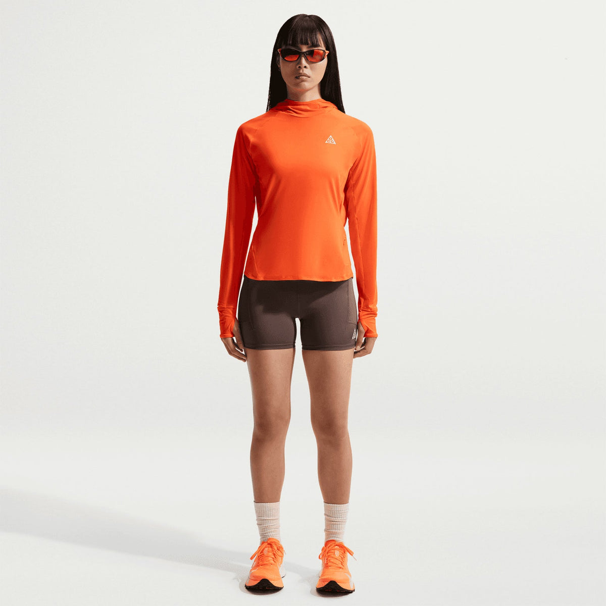 Women's ACG High-Waisted 4 Inch Short Tights Ironstone / Cave Stone / Summit White