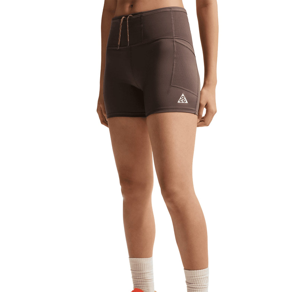 Women's ACG High-Waisted 4 Inch Short Tights Ironstone / Cave Stone / Summit White