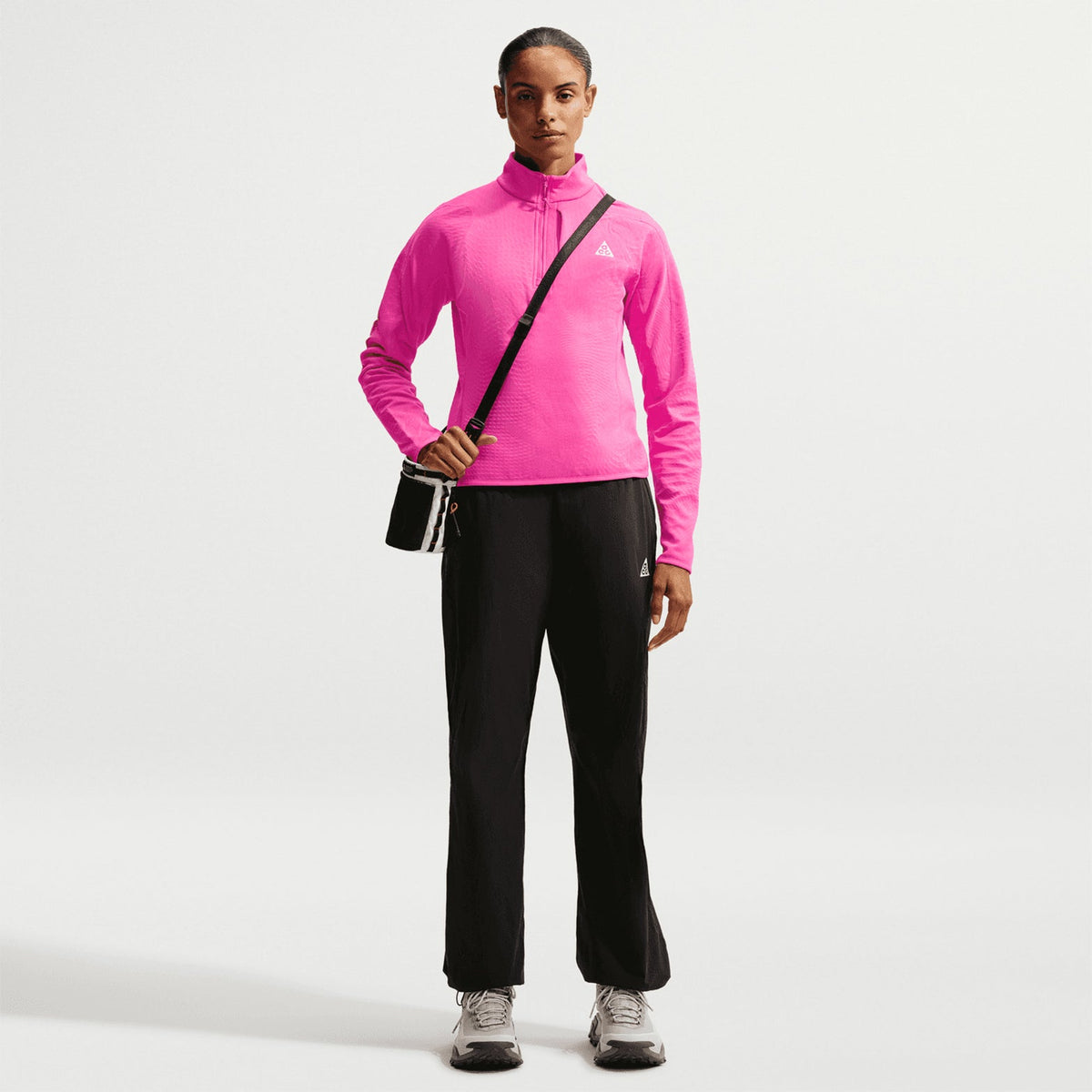 Women's ACG Wolf Grid Therma-FIT 1/2 Zip Top Desert Pink / Light Crimson / Summit White
