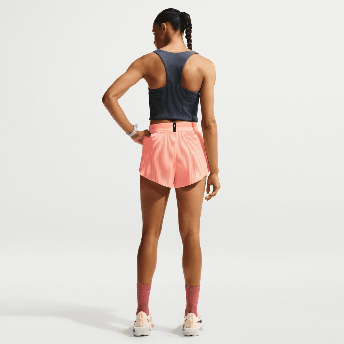 Women's Aeroswift Dri-FIT ADV Cropped Running Tank Thunder Blue / Linen